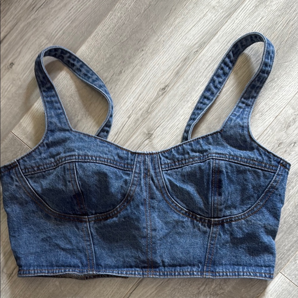 FORE Jean Crop Top bustier size XL